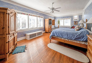 A bedroom in Karen Timberlake's house.