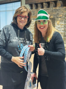 Janice Miller is pictured here with Gretchen Ross at the Bingo for Pups event benefiting the Warrick Parks Foundation. Photo provided by Laurel Meny