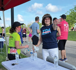 Janice Miller is pictured here at the Race for the Trails event benefiting the Warrick Parks Foundation. Photo provided by Laurel Meny