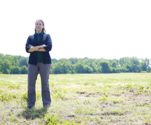 Photo of Wesselman Nature Society executive director Amy Rhodes by Brodie Curtsinger