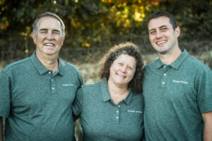 Photo of David, Diane, and Joseph Fischer courtesy of Fischer Farms