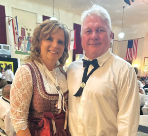 Photo of Becky and Jim Harl at Germania Maennerchor provided by Becky Harl
