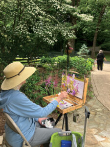 This year, the Garden Club of Henderson hosted a plein air painting event with club Easel Does It. Photo by Ginger Simpson.