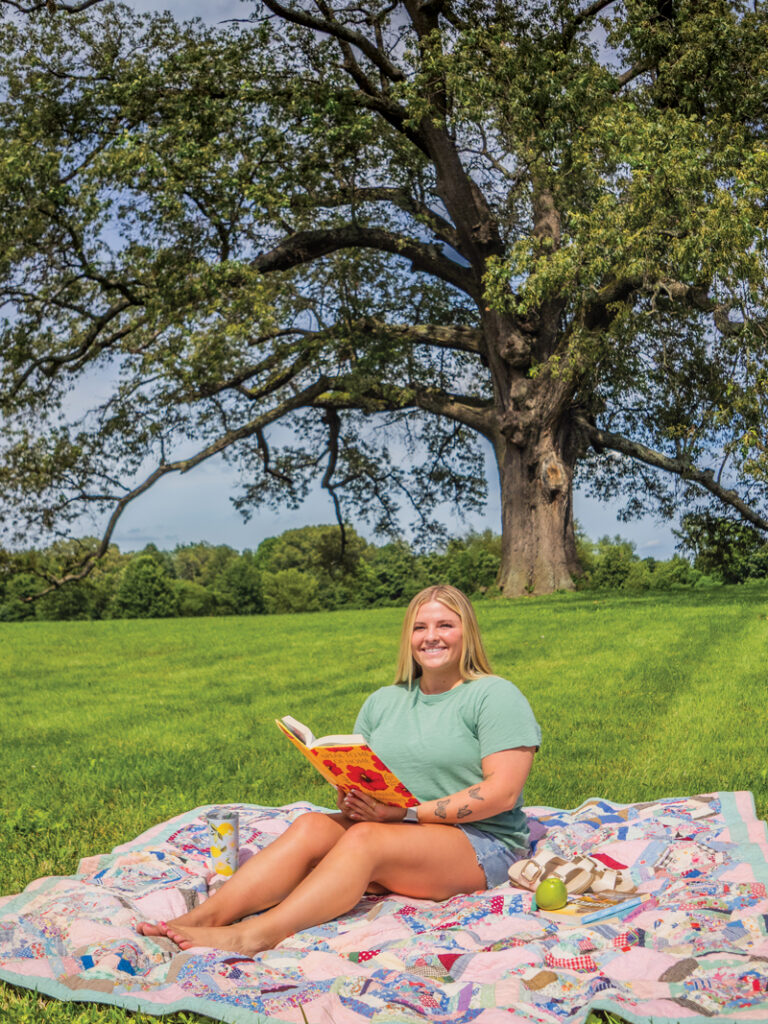 Photo of Kendyl Brown at Evansville State Hospital grounds by Zach Straw
