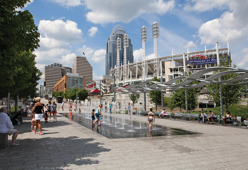Smale Riverfront Park in Cincinnati, Ohio, photo courtesy of The Banks
