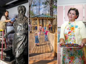 Photo of Kaman Hillenburg and Wesselman Woods' Arwood Family Tree House by Zach Straw. Photo of Amanda Benson by Brodie Curtsinger