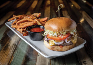 burger and fries