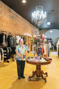 Vicki Bohleber inside her store Posh on Main