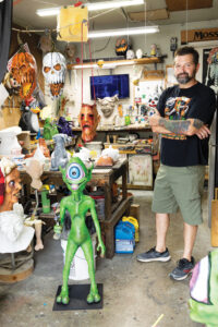 man in halloween workshop Jim Brown