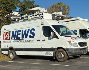 Photo of Channel 14 WFIE News trucks by John Martin
